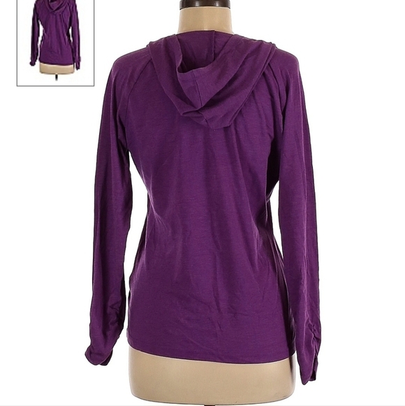 Puma V-Neck Hoodie Hooded Sweatshirt Women's Medium M Athletic Athleisure EUC - Picture 2 of 7